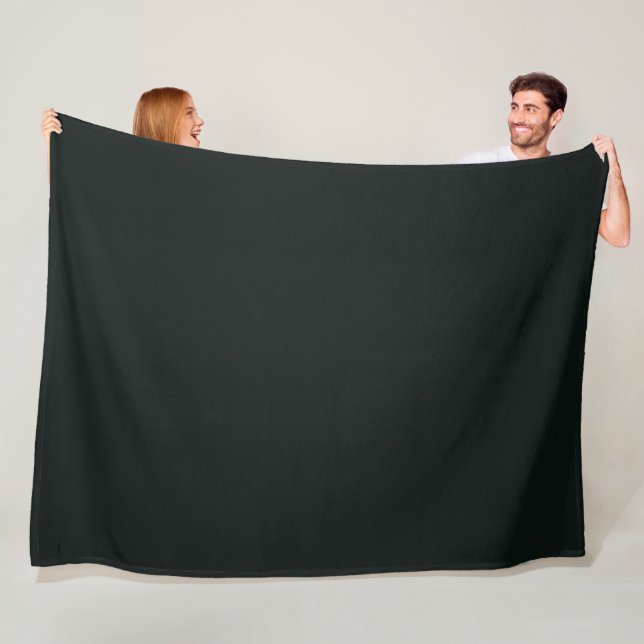 Couverture Polaire Couleur Uni Profond Vert Foncé (En situation)