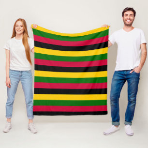 Couverture Polaire Couleurs africaines - Grandes Motifs