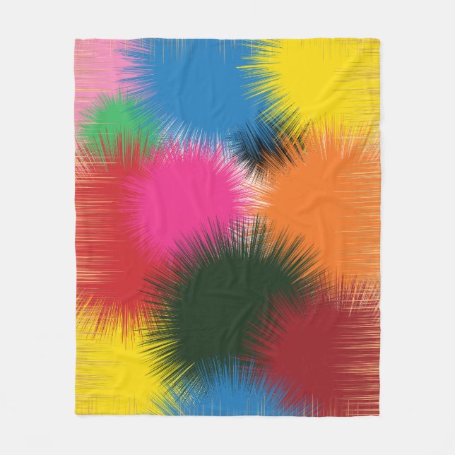 Couverture Polaire Couleurs Aquarelle  (Devant)