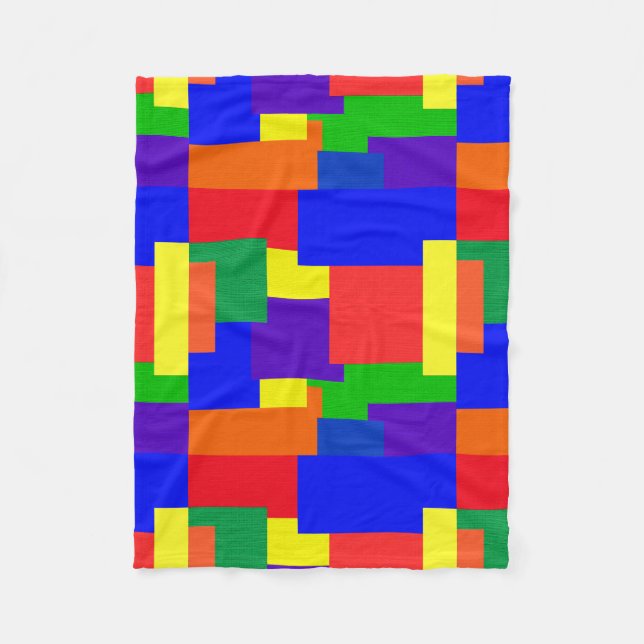 Couverture Polaire Couleurs arc-en-ciel Texture polaire Abstraite (Devant)