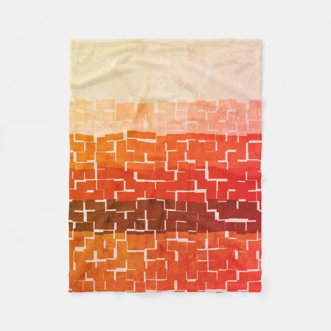 Couverture Polaire Couleurs Automnales Rustiques Fraîches (Devant)