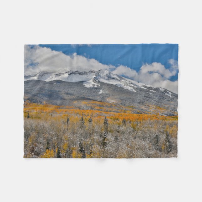 Couverture Polaire Couleurs d'automne des peupliers trembles &  | Mon (Devant (Horizontal))