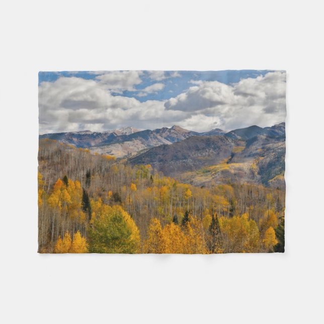 Couverture Polaire Couleurs d'automne des trembles et des chênes Keeb (Devant (Horizontal))