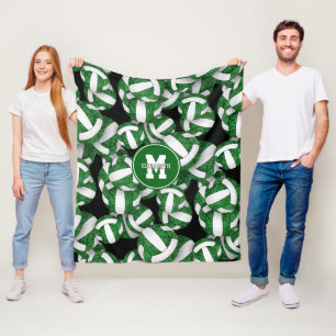 Couverture Polaire couleurs de l'équipe de volley-ball blanc