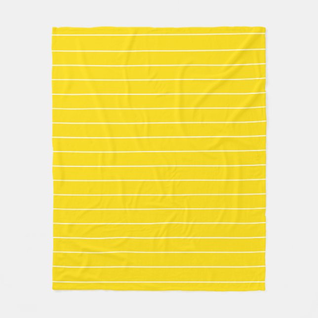 Couverture Polaire Couleurs élégantes de Modèle rayé blanc jaune (Devant)