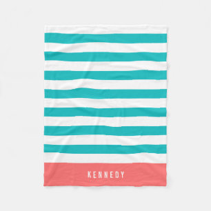 Couverture Polaire Couleurs modifiables avec bandes blanches Ajouter