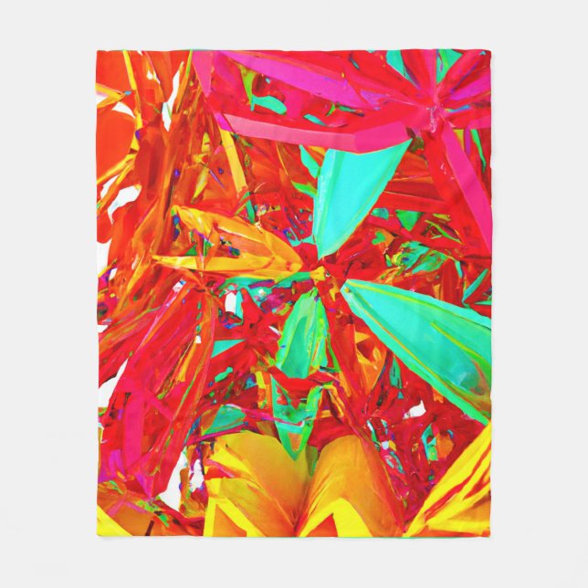 Couverture Polaire Couleurs vives Motif Abstrait (Devant)