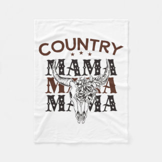 Couverture Polaire Country Mama Western Maman