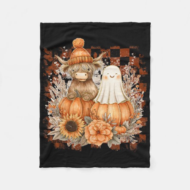 Couverture Polaire Coupe Chute Vache Fantôme Saison Éffrayante Automn (Devant)