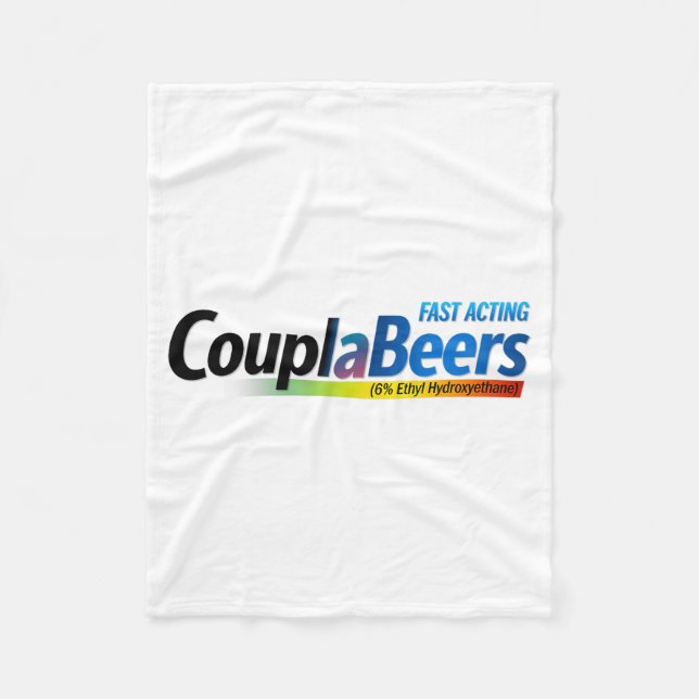 Couverture Polaire Couplabeers Couple Of Beers Funny Meme Fast Acting (Devant)