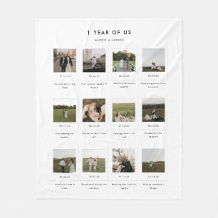 Couverture Polaire Couple 12 Photos Polaroïd Anniversaire Moderne