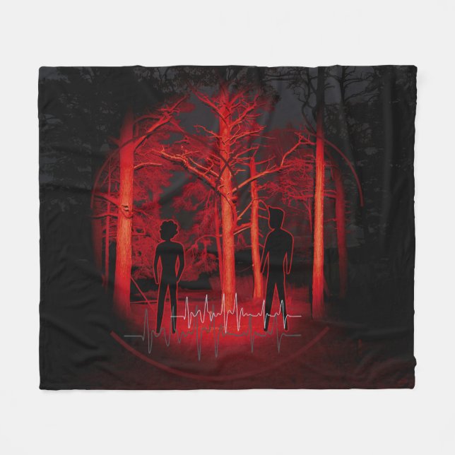 Couverture Polaire Couple dans les bois (Devant (Horizontal))
