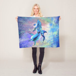 Couverture Polaire Couple Dolphin Baby Fleece Blanket