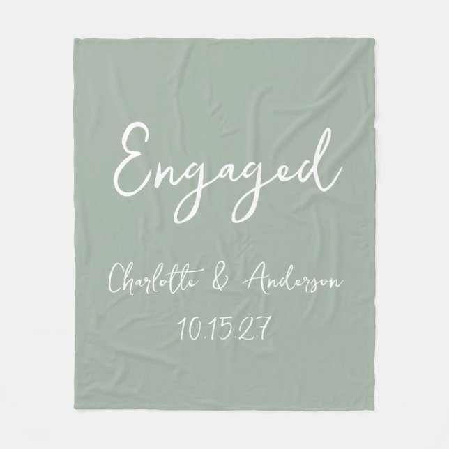 Couverture Polaire Couple engagé personnalisé Sage manuscrit manuscri (Devant)