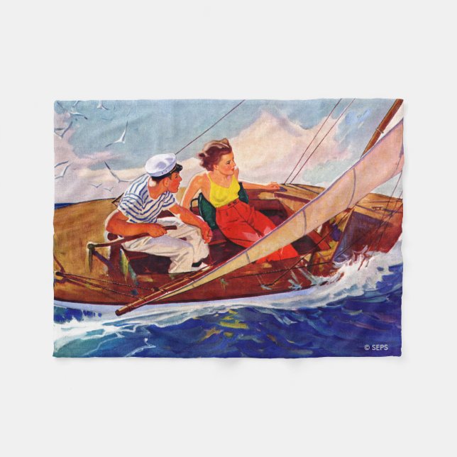 Couverture Polaire Couple Sailing par R.J. Cavaliere (Devant (Horizontal))