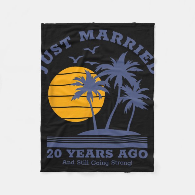 Couverture Polaire Couples romantiques - 20e Mariage Anniversa (Devant)