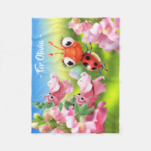 Couverture Polaire Coupure de toison Ladybug et Snap Dragons