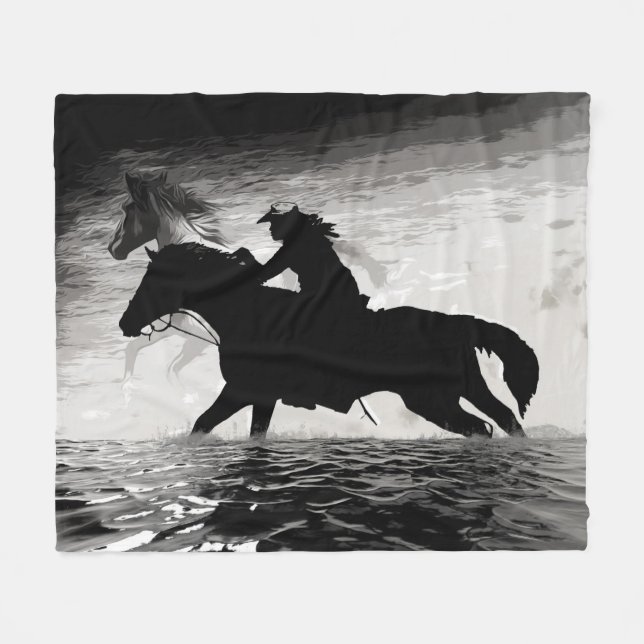 Couverture Polaire Courir avec des esprits - Chevaux Jeter une couver (Devant (Horizontal))