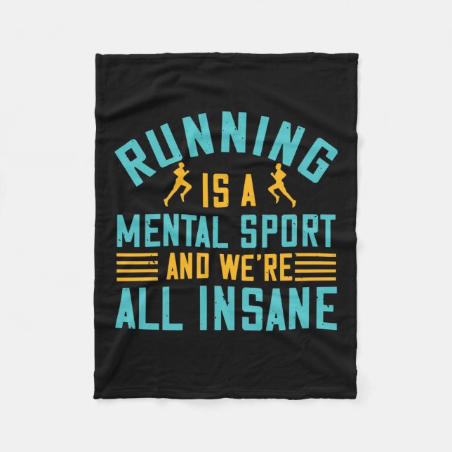 Couverture Polaire Courir - La course est un sport mental (Devant)