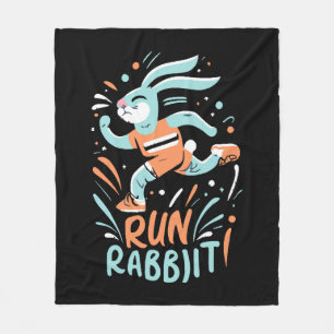 Couverture Polaire courir lapin marathon coureur lapin mignon