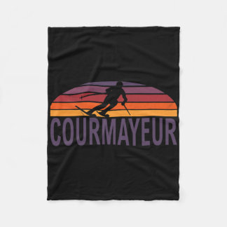 Couverture Polaire Courmayeur Italie Station de ski Snowboard