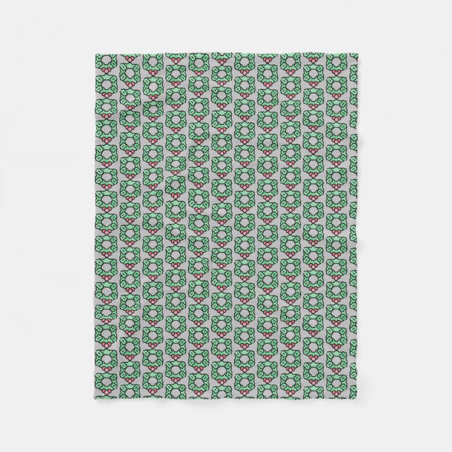 Couverture Polaire couronne de Noël (Devant)