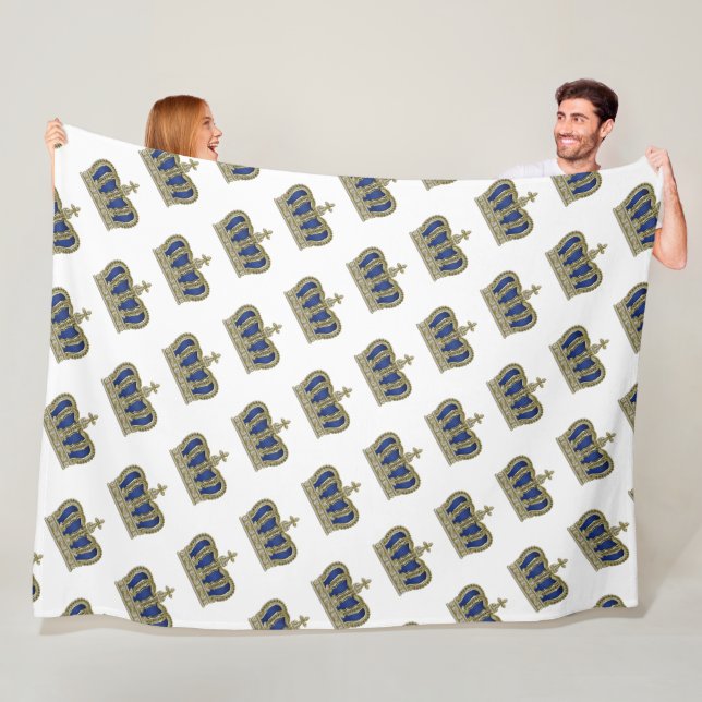 Couverture Polaire Couronne d'or - luxe royal 5 (En situation)