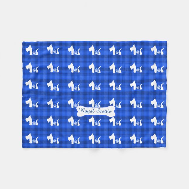 Couverture Polaire Couronne royale de Westie (Devant (Horizontal))