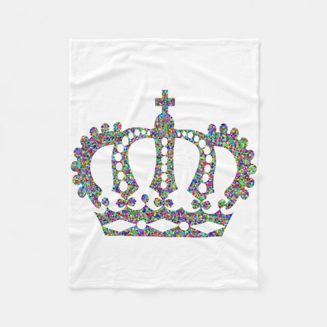 Couverture Polaire Couronne royale en motifs  (Devant)