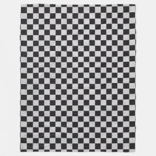 Couverture Polaire Course de voiture / Motif d'échecs + votre backgr.