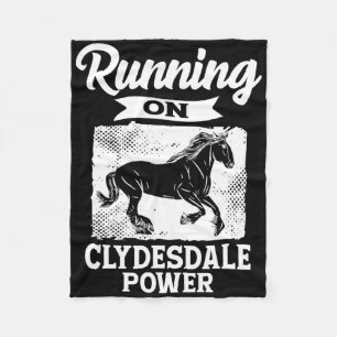 Couverture Polaire Course Sur Clydesdale Power Horseback équitation