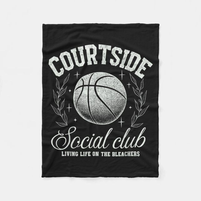 Couverture Polaire Courtside Social Club Basketball Bleachers Life Qu (Devant)