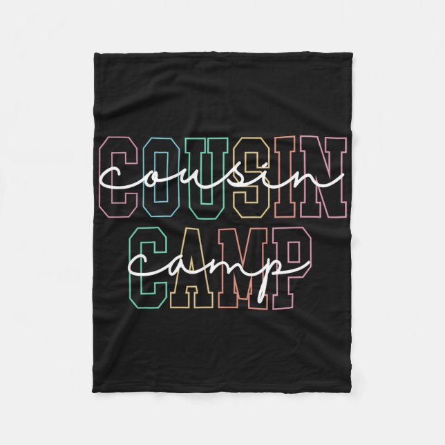 Couverture Polaire Cousin Camp 2025 Camping Campfire Summer Vacation  (Devant)