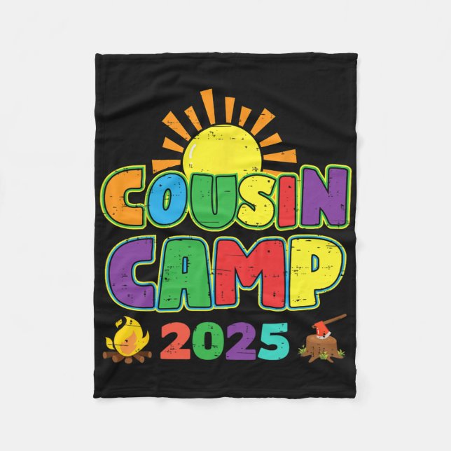 Couverture Polaire Cousin Camp 2025 Vacances en famille Camping été C (Devant)