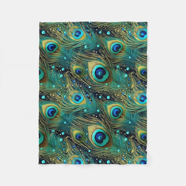 Couverture Polaire Coussin de jet Peacock Passion (Devant)