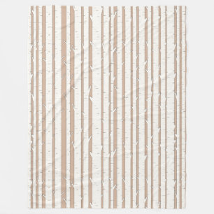 Couverture Polaire Coutume de forêt d'arbres de bouleau blanc