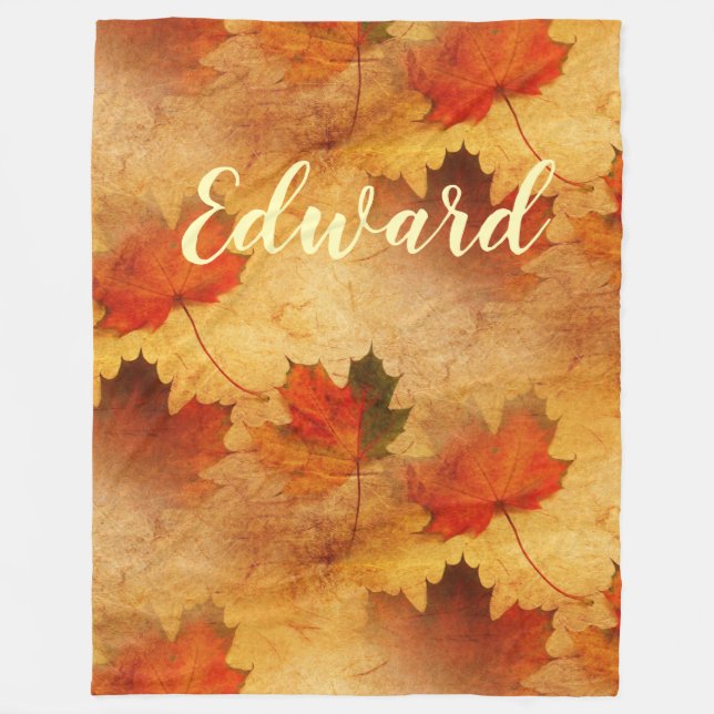 Couverture Polaire Coutume de Thanksgiving d'automne (Devant)