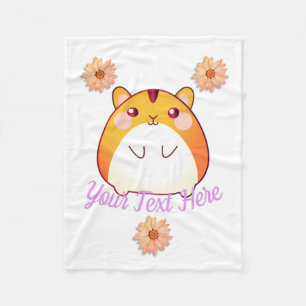 Couverture Polaire Coutume mignonne de hamster de Kawaii