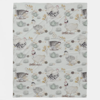 Couverture Polaire Couture Canards et poulets Blanche polaire pour bé