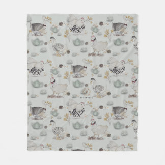 Couverture Polaire Couture Canards et poulets Blanche polaire pour bé