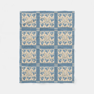 Couverture Polaire Couvre-lit bleu Je t'aime