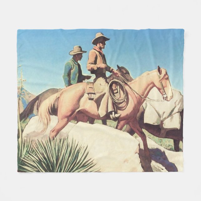Couverture Polaire « Cow Country » par Maynard Dixon (Devant (Horizontal))