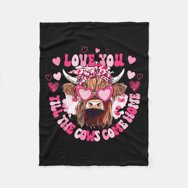 Couverture Polaire Cow Love You Till The Cows Come Home  (Devant)