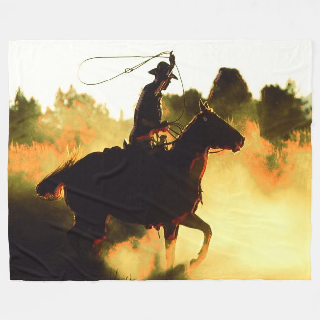 Couverture Polaire Cowboy 1 (Devant (Horizontal))