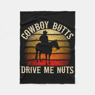 Couverture Polaire Cowboy Butts Me Drive Nuts Western Rodeo Horseck R