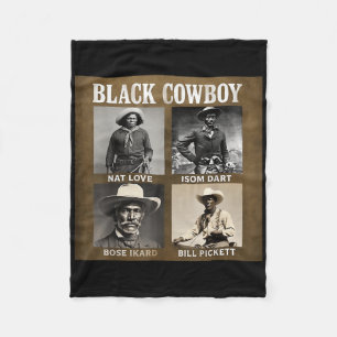 Couverture Polaire Cowboy Noir Rodeo Western Mélanine Histoire Noire