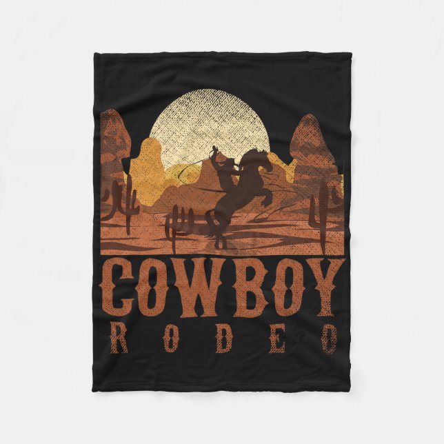 Couverture Polaire Cowboy Rodeo Western Texan Cadeau Horseck équitati (Devant)