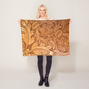 Couverture Polaire cowboy rustique de l'Ouest