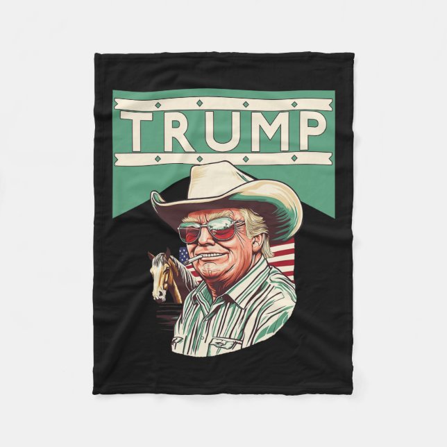 Couverture Polaire Cowboy Trump Trump est mon président (Devant)