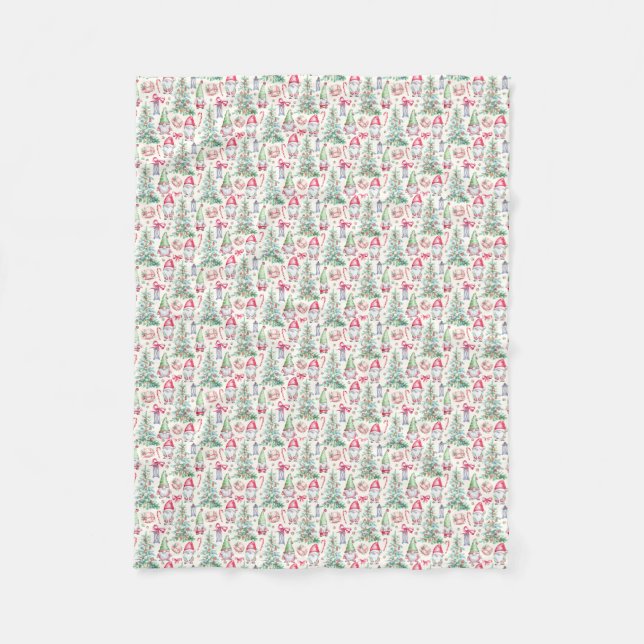 Couverture Polaire Cozy Christmas Gnomes Fleece Blanket (Devant)